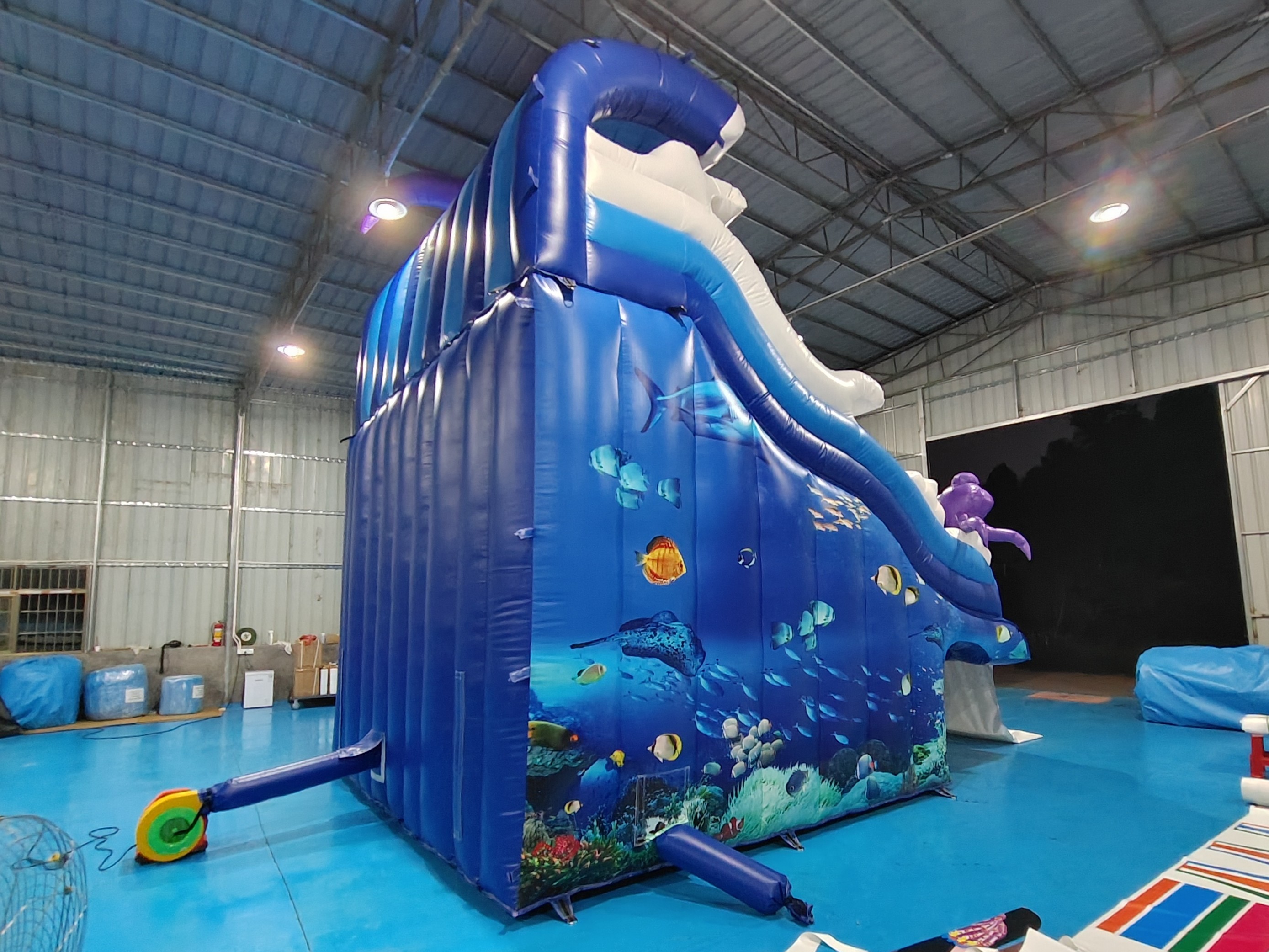 Commercial Outdoor Popular Inflatable Water Slide Ocean Cartoon Inflatable Water Double Slide For Kids And Adults