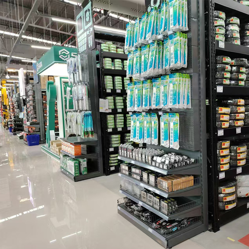 Versatile Supermarket Metal Rack For Retail Shops Long Lasting Construction