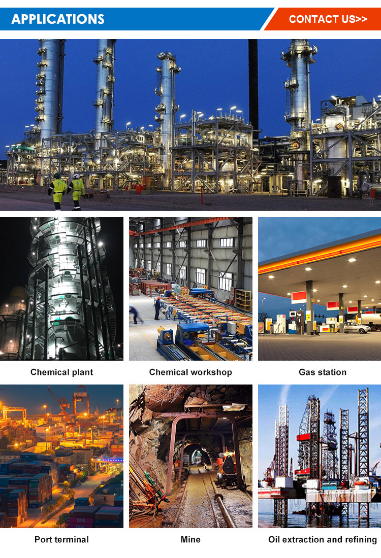 Flameproof Explosion Proof Work Lights Intrinsically Safe Light Fittings