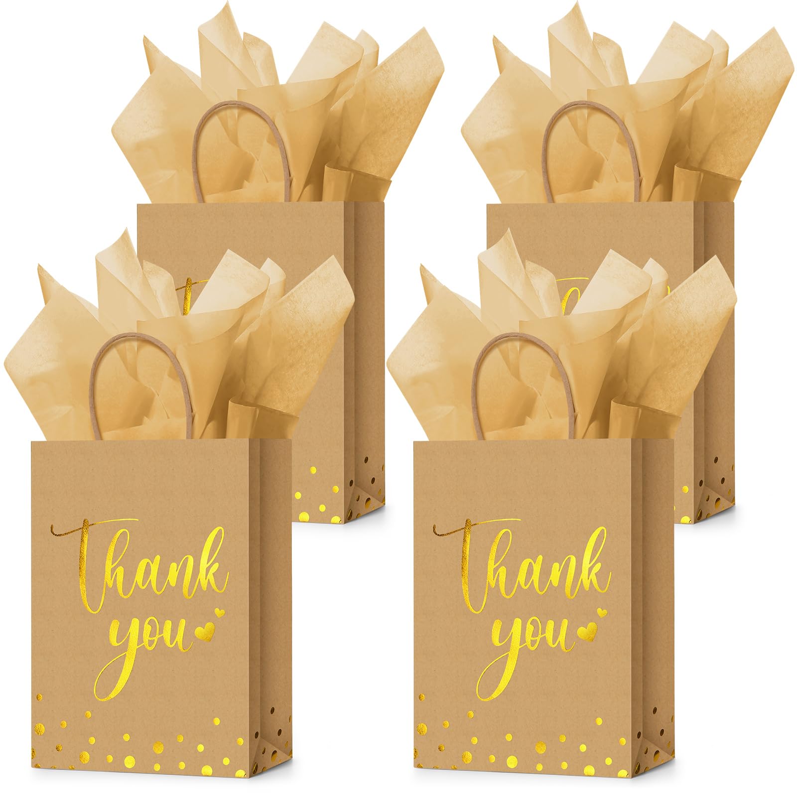 Gravure Printing Custom Color Pink Paper Thank You Gift Kraft Paper Bags With Logo Print
