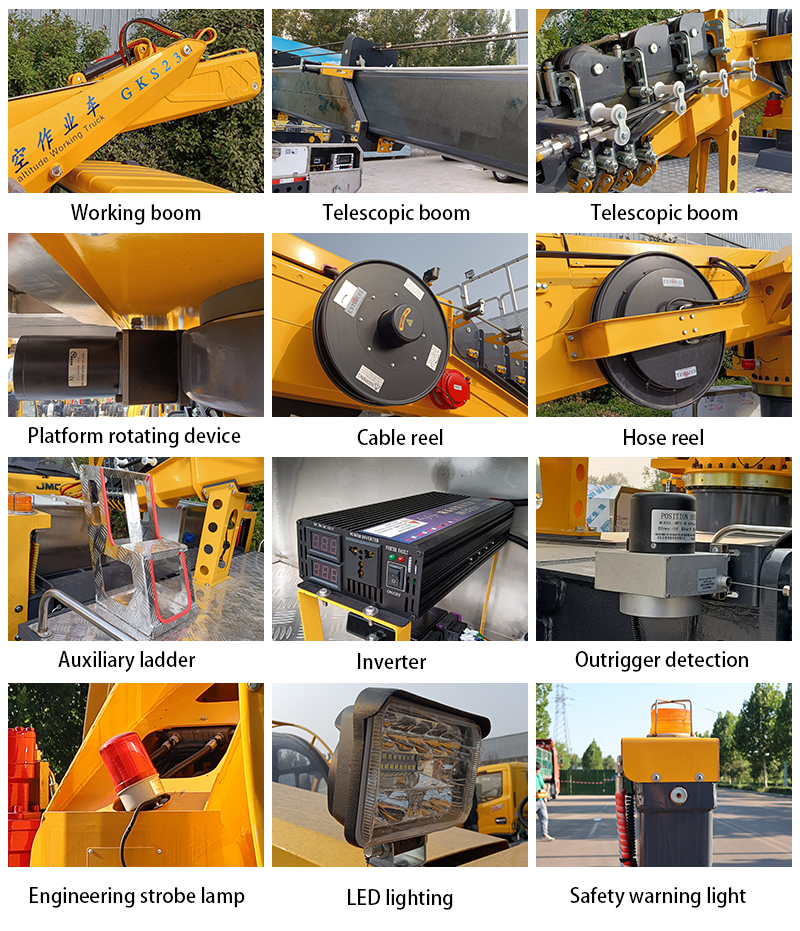 23m 27m 28m 30.5m customized telescopic boom man lift aerial work platform truck