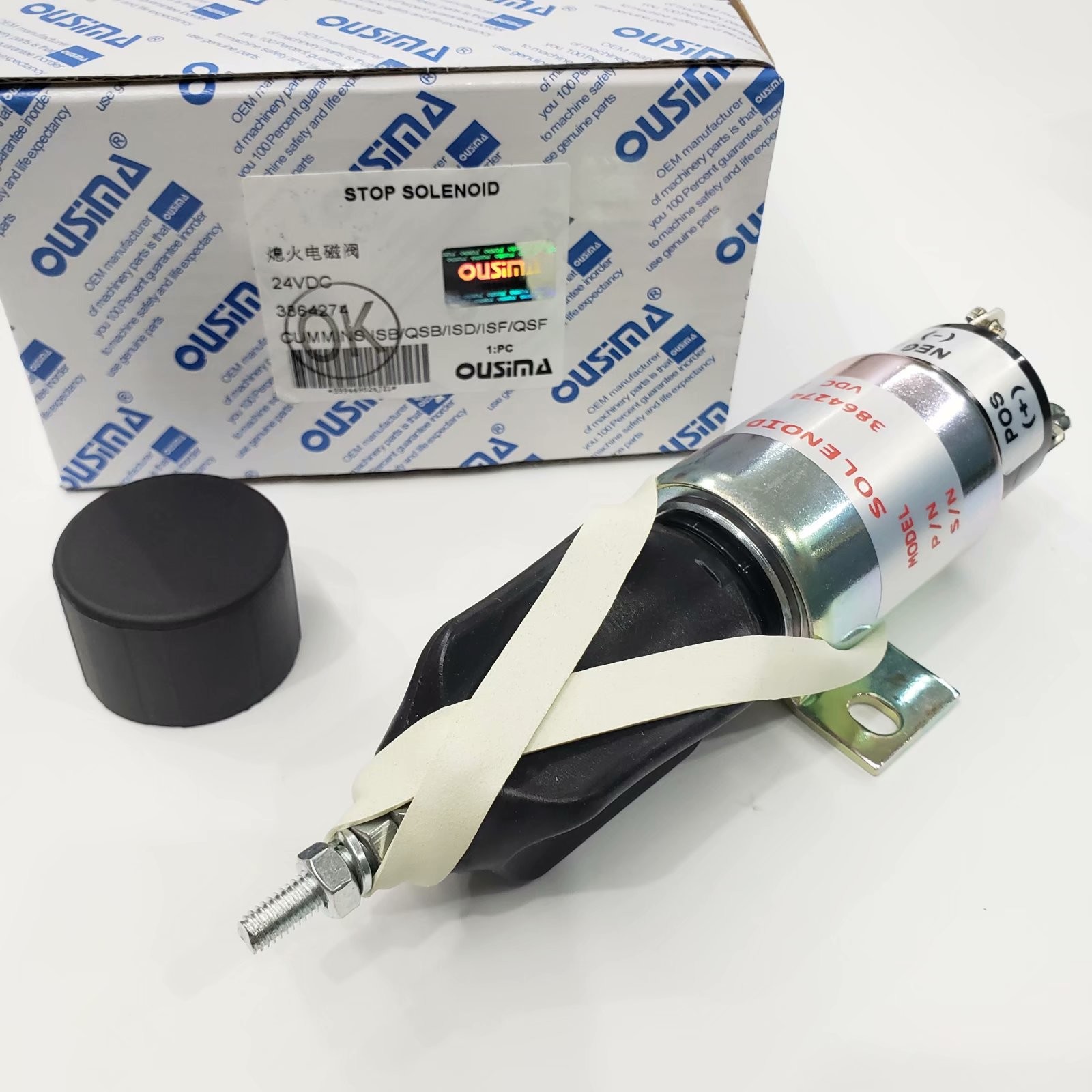 OUSIMA Stop Shutoff Solenoid 3864274 24V For Cummins CUMMINS ISB QSB ISD ISF QSF