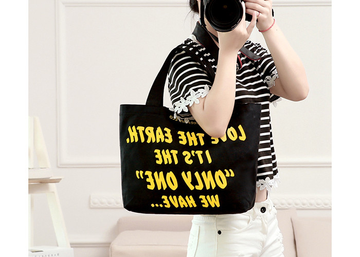 Blank Shopping Canvas Bag Heavy Duty Waterproof Sturdy With Logo Printing