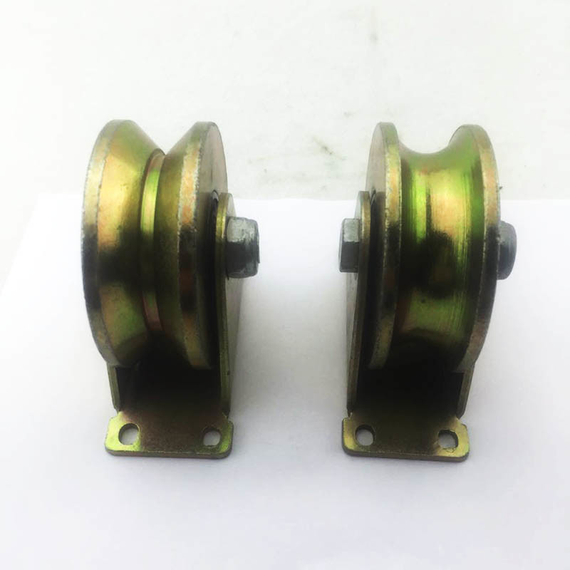 4" Steel V Groove Wheels Directional Pulley Ball Bearing V Groove Casters