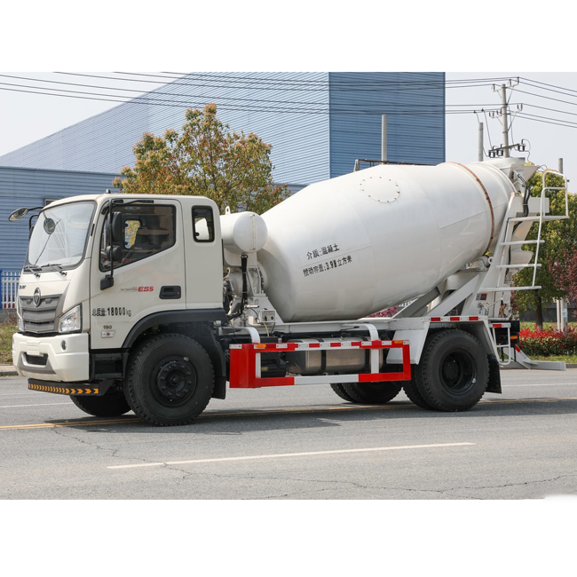 Small FOTON Mobile Concrete Mixing Transport Truck Self Loading 4x2 190 HP 4 CBM