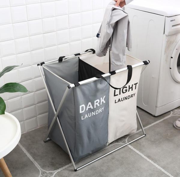 White Kids Baby Cotton Canvas Fabric Storage Bin Dirty Cloth Toys Collecting