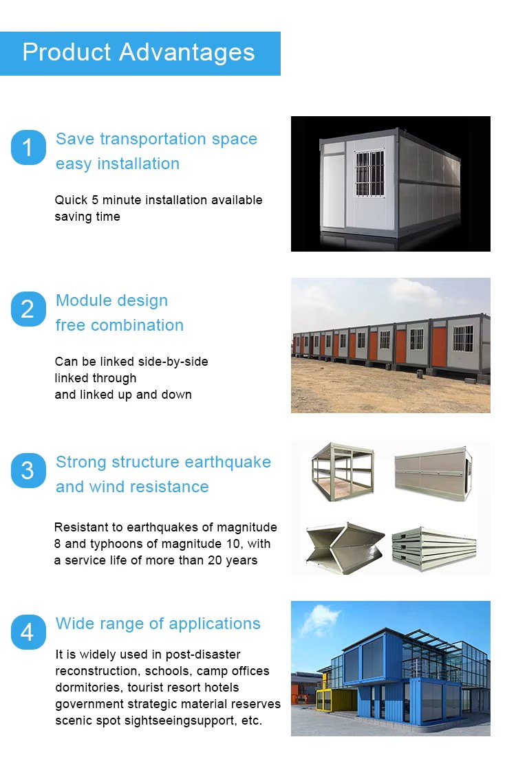 Flat Pack Container House for as Luxury Prefabricated Expandable Villa Home 20ft 30ft 40ft