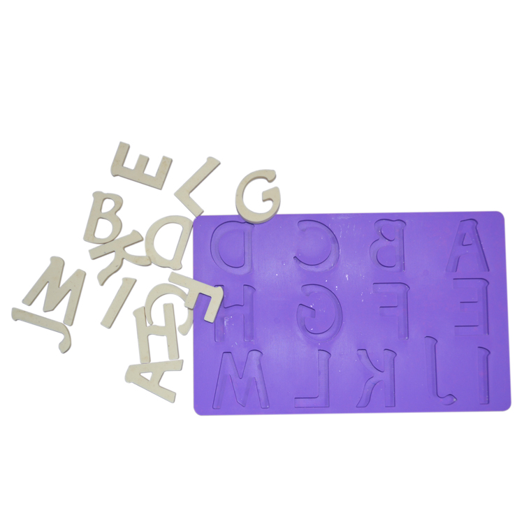 OEM Silicone Letter Cake Molds Fondant English Learning Alphabet Cake Mould