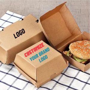  Custom Printed Foldable Cardboard Hamburger Box Oil Resistant Manufactures