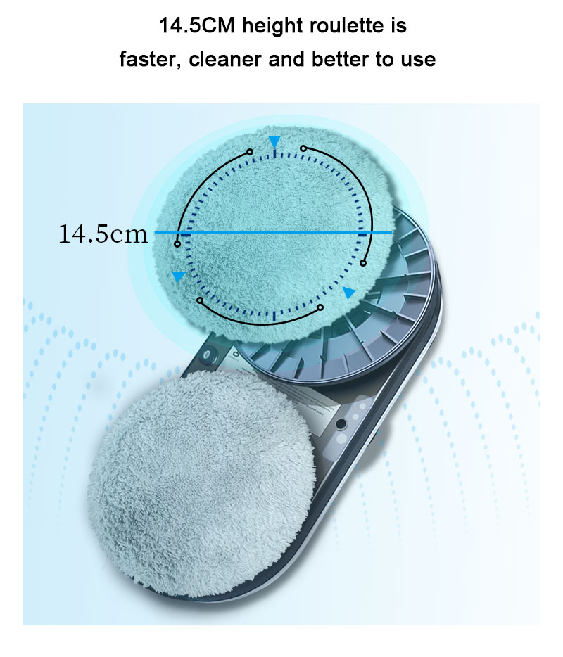 Strong Decontamination Robot Window Cleaner 29.5cm Automatic Window Cleaner