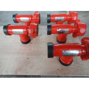 10000 Psi Swivel Tee Fitting , Wellhead Crossover Customized Design Available