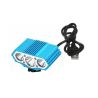 Buy cheap 3 CREE Push Bike Headlights Blue Surface , Powerful Road Bike Front Light from wholesalers