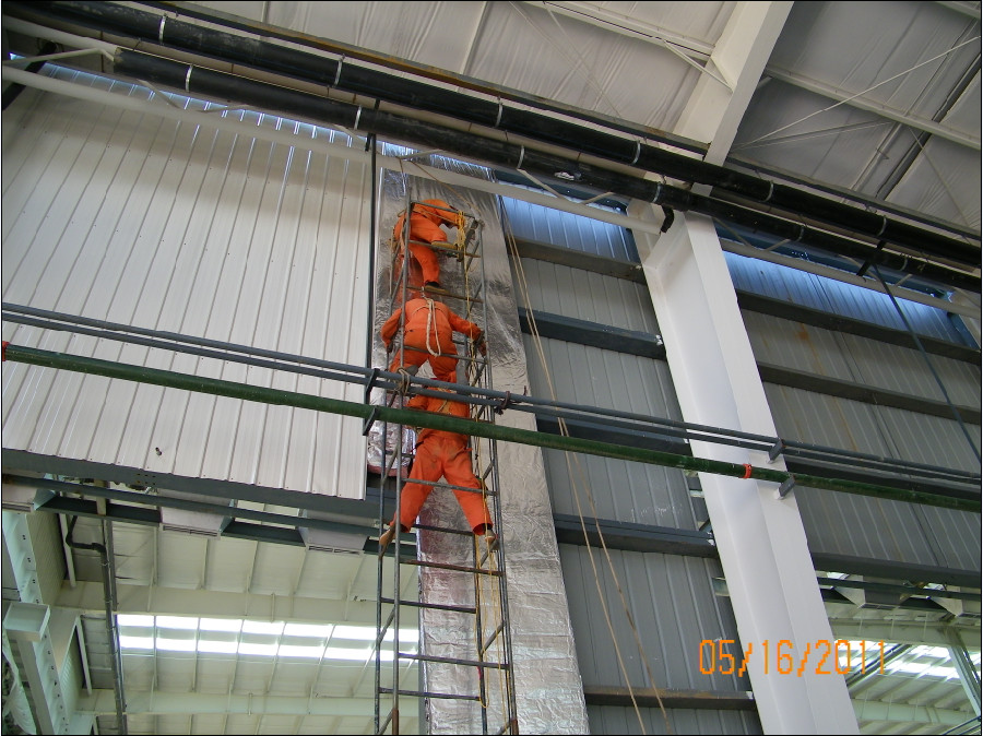 PVC Window Alkyd Painting Q345 Steel Frame Buildings 110mm Dia.
