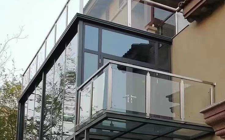 Hollow Curved Dark Gray 1.52" PVB Float Glass Mirror Clear Tinted Sheets