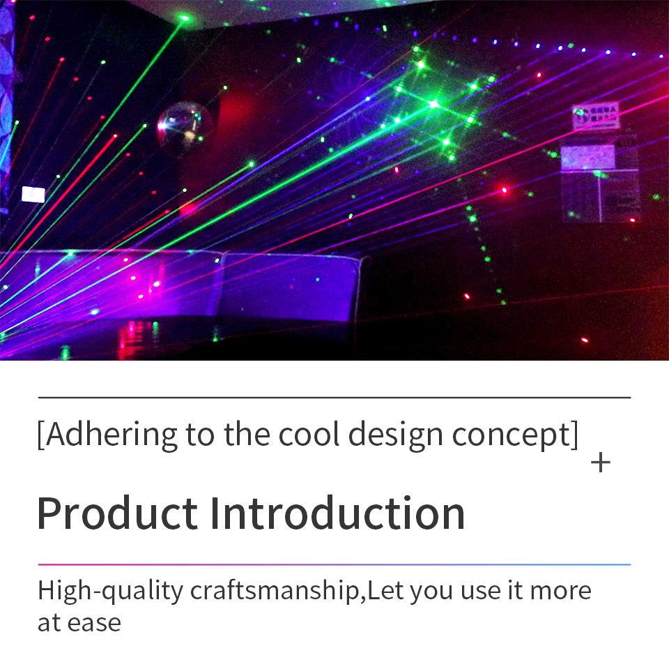 15 Eyes RGB Party Lights Stage Light by DMX512 Control Sound Activated LED Pattern Strobe Lights for Parties Club Bar Di