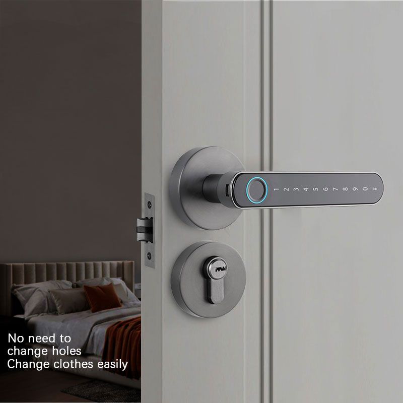 Aluminum Door Keyless Smart Digital Door Lock with Tuya App Passcode and TTlock Control