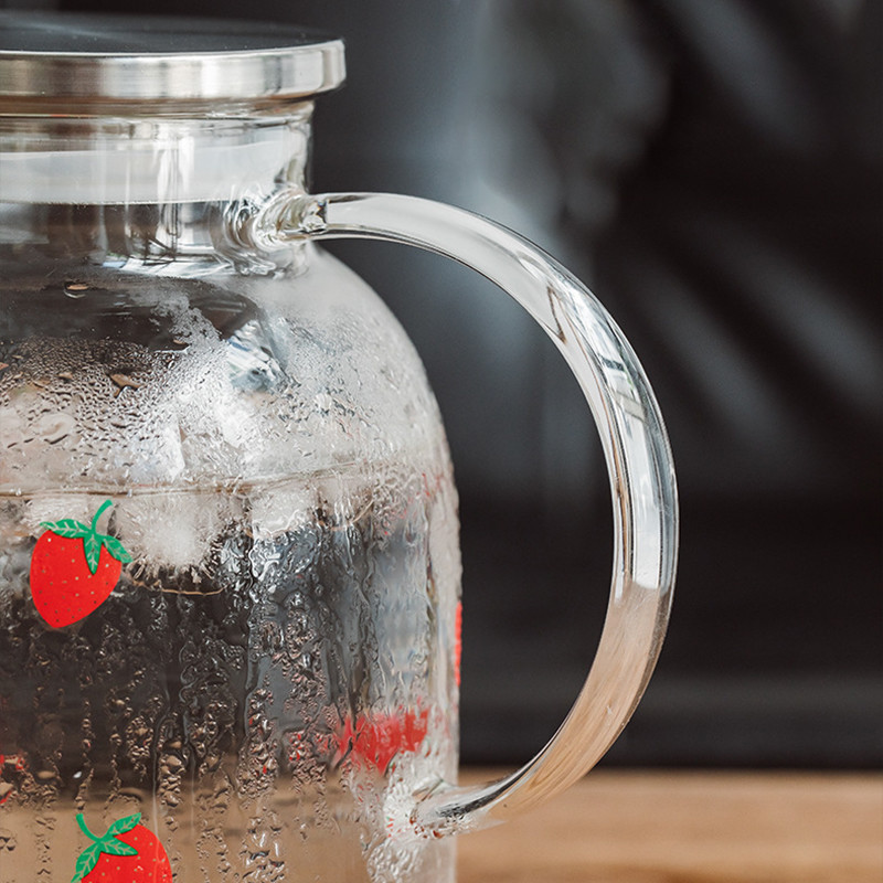 Capacity 1000ml 1600ml Borosilicate Heat Resistant Glass Teapot