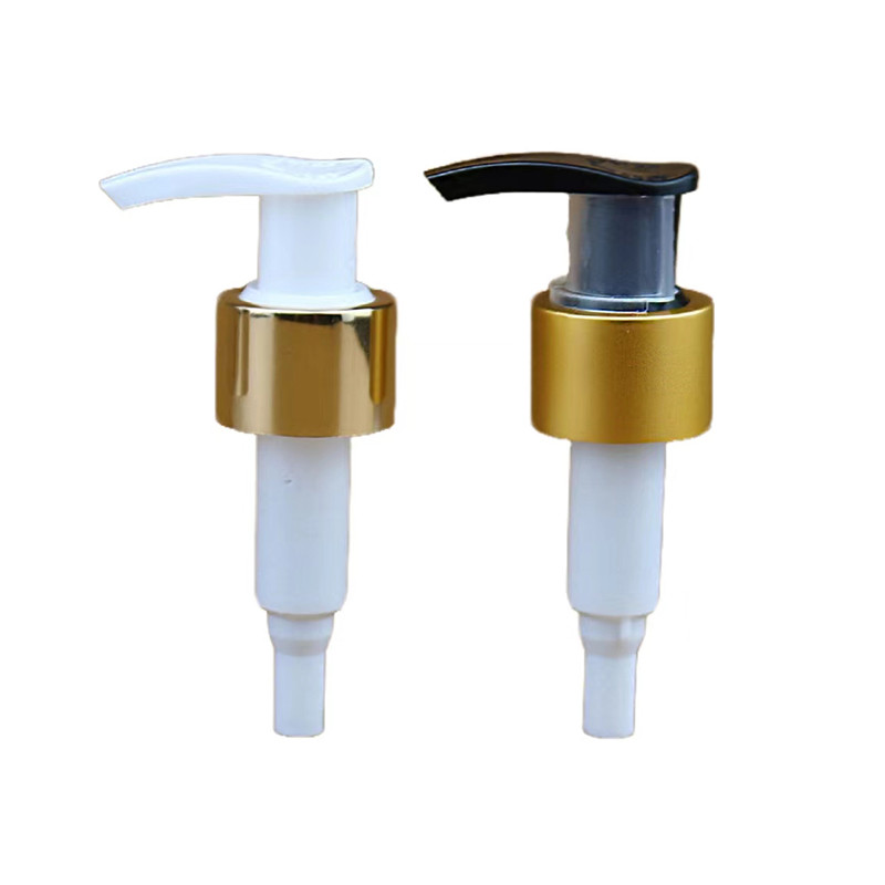 28/400 Bottom Plastic Gold Aluminum Lotion Pump Cosmetic Pump