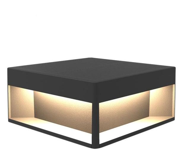 Outdoor Square Solar Lamp Post Lantern IP65 Die Cast Aluminum Solar Post Cap