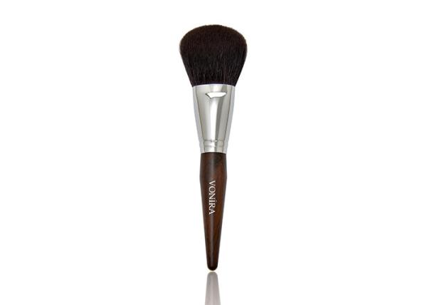 Facial Sculpting Foundation Brush With Luxury Smooth Dark Brown Goat Hair Makeup