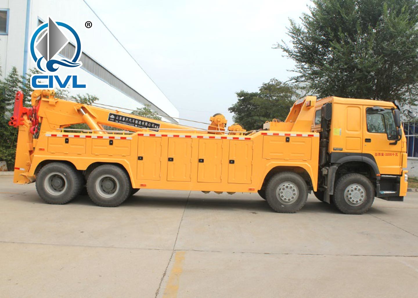 Sinotruk Howo 8x4 Heavy Duty Tow Truck WD615.47 Engine 20-50t capacity