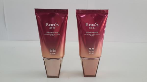 40ml Cosmetic Packaging Shiny Coating Aluminium Oval Tube With Cuspidal Shoulder