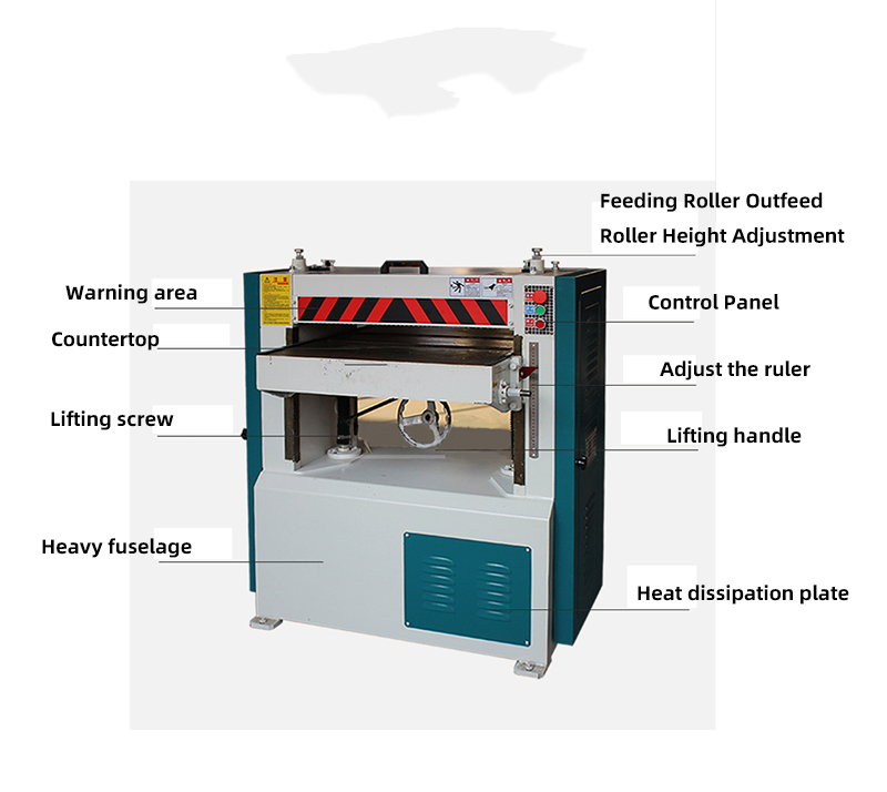 Wood Surface Planer Machine 440mm Max. Planing Width With Sliding Table