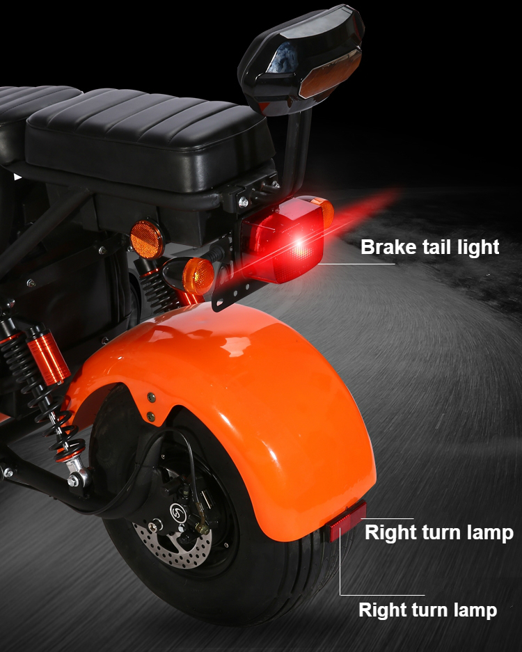 Fat Tire Harley Citycoco Electric Scooter 2000w 2 Wheel Long Range