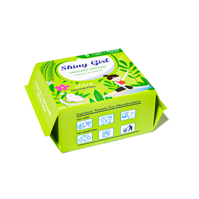 Disposable Women Sanitary Napkin With Winged Shape Absorbency For Daily