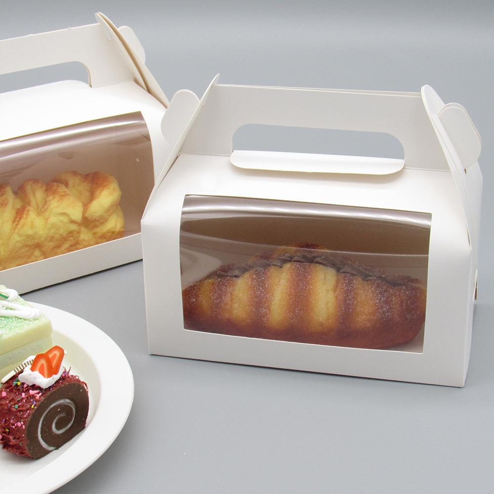 Customized Kcraft Paper Folding Cake Box With Window Gift Box and ISO9001 Certified