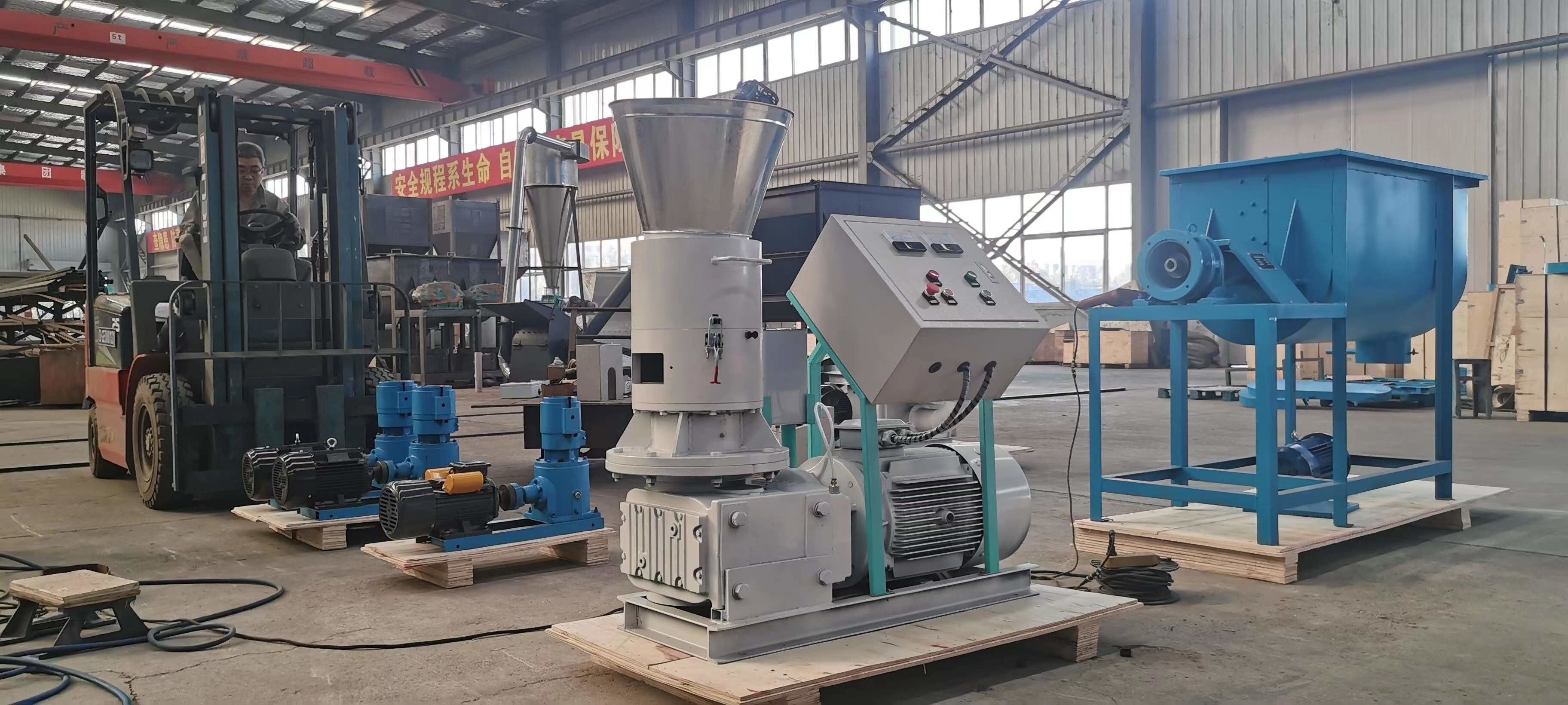 250~500kg/h roller rotate wood pellet mill biofuel straw sawdust pellet making for home heating 1 warranty