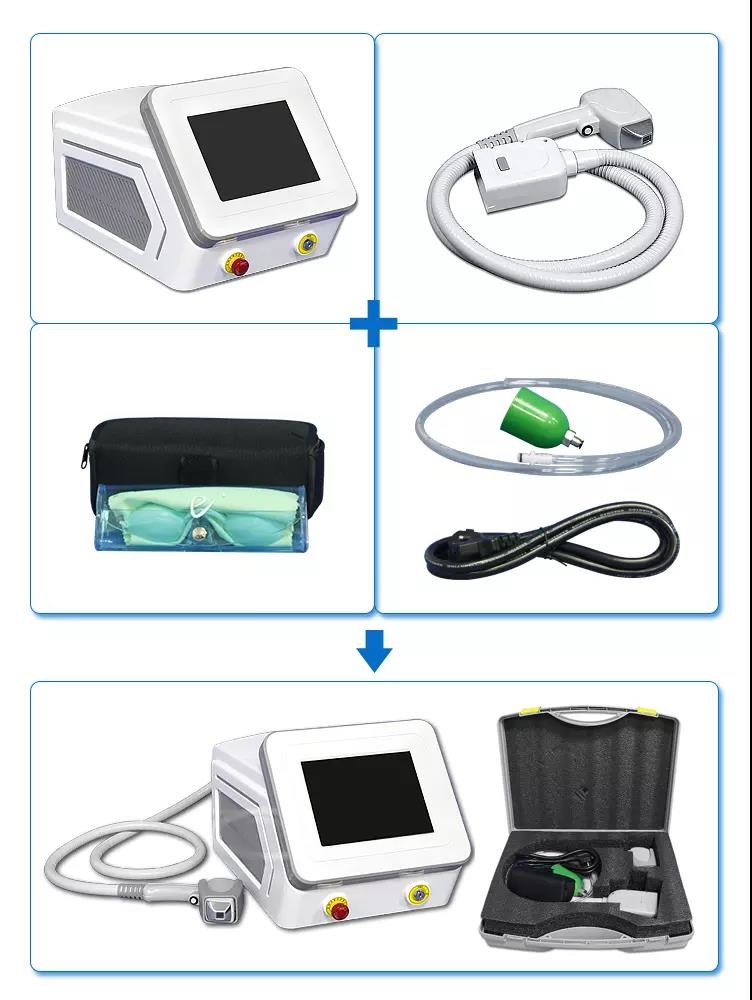 Portable Big spot size 3 wave length 755nm 808nm 1064nm diode laser for Hair Removal beauty device LF-646A