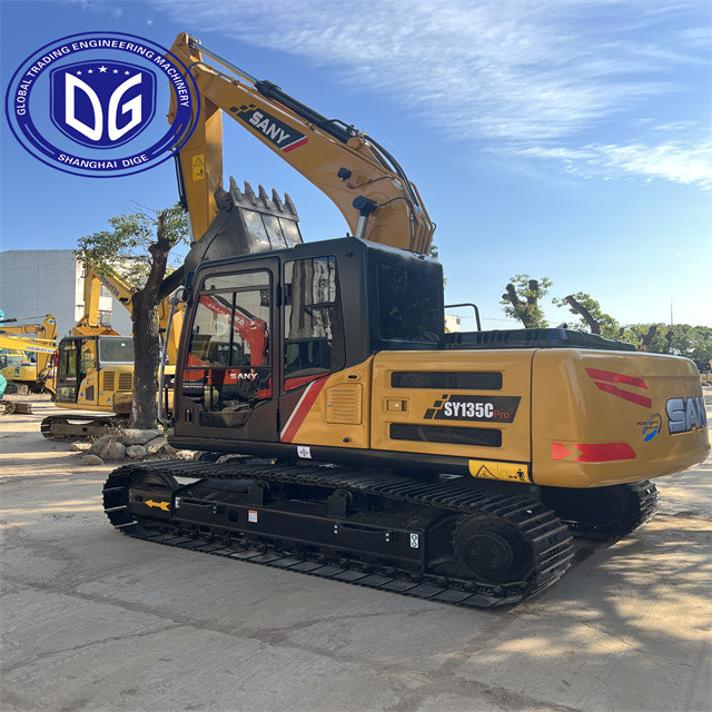 Used Sany SY135 13.5Ton Hydraulic Excavator Multiple Operating Mode Selection