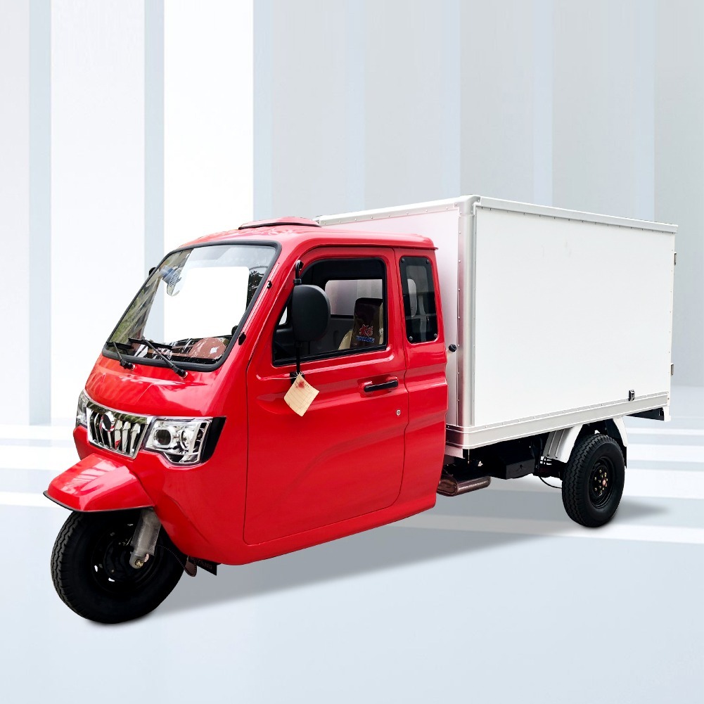 Max Red Body DAYANG 800cc Water Engine Three Wheel Cargo Tricycle Power Battery Cool