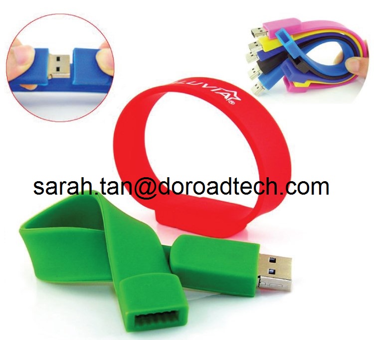 Promotional Gifts Silicone Bracelet USB Flash Drive for Free Sample