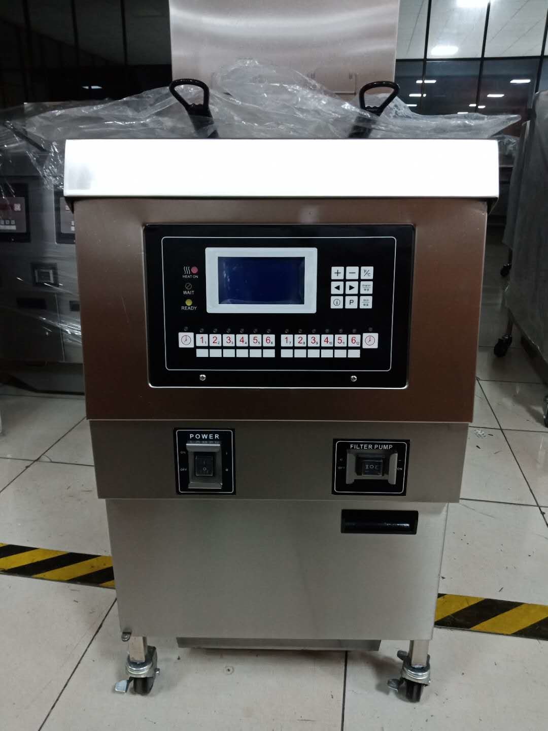 Auto Lift&Down One Pot Two Baskets Gas Heating Chips Open Deep Fryer