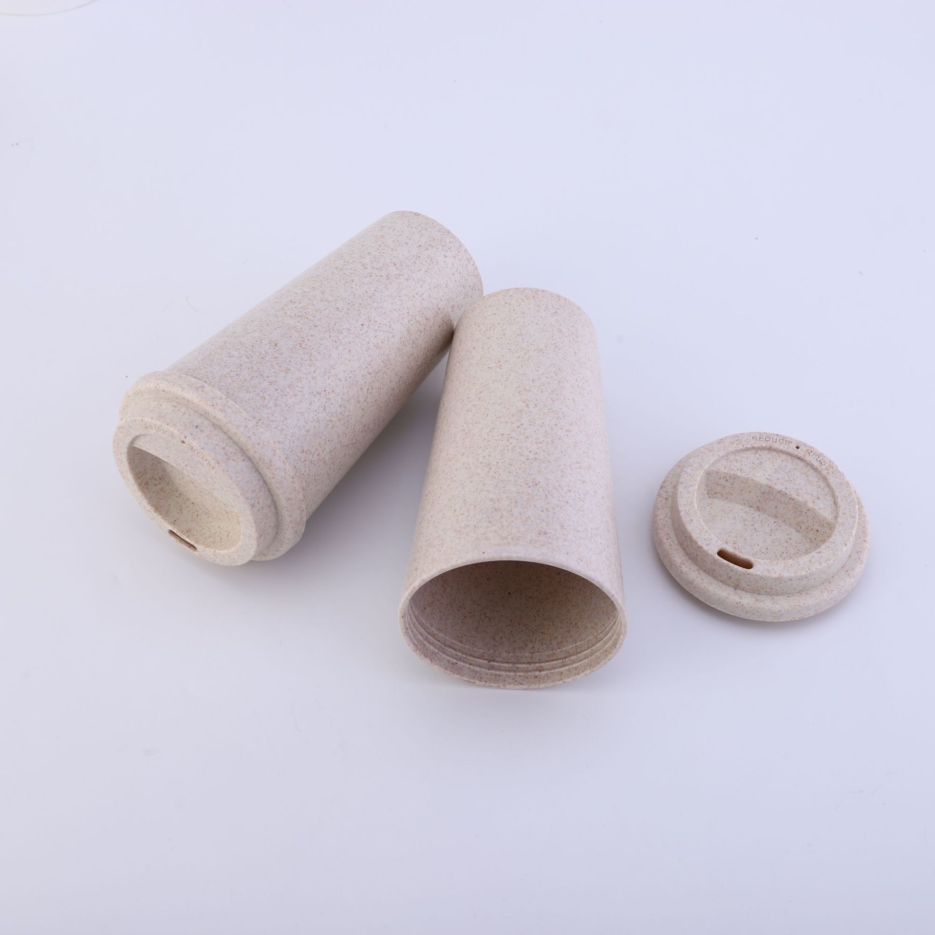 Fashion Single-Layer 580ML PP Wheat Straw Drinking Straw Cup Wheat Fiber Beverage Direct Drinking Cup