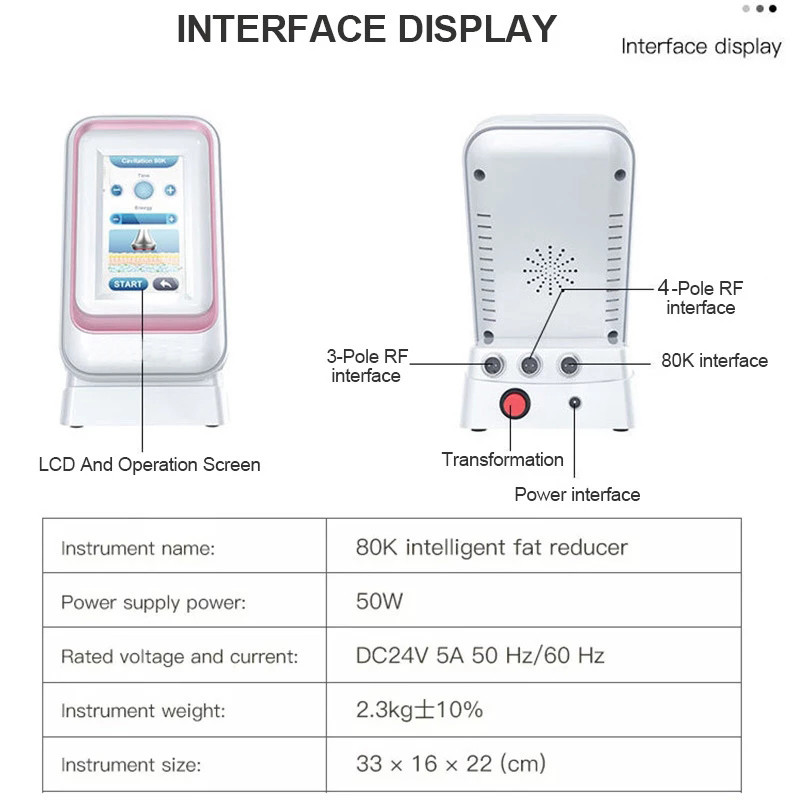 Cellulite Removal Cavitation Rf Vacuum Slimming Machine Wrinkle Remover Equipment