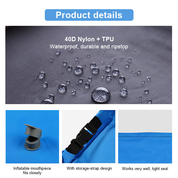 Ultralight Pump Sack Roll Top Compression All Season Sleeping Bag For Camping Sleeping Pad