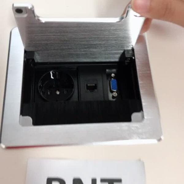 Brush cover modular design multimedia desktop power sockets with usb