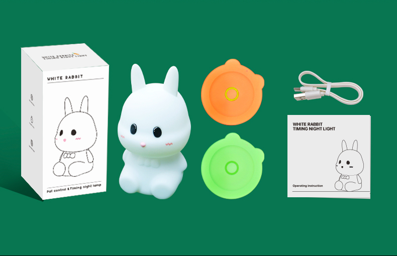 Touch Control Custom Home Decorative Luminous Light Rabbits Animal Lamp LED Night Light