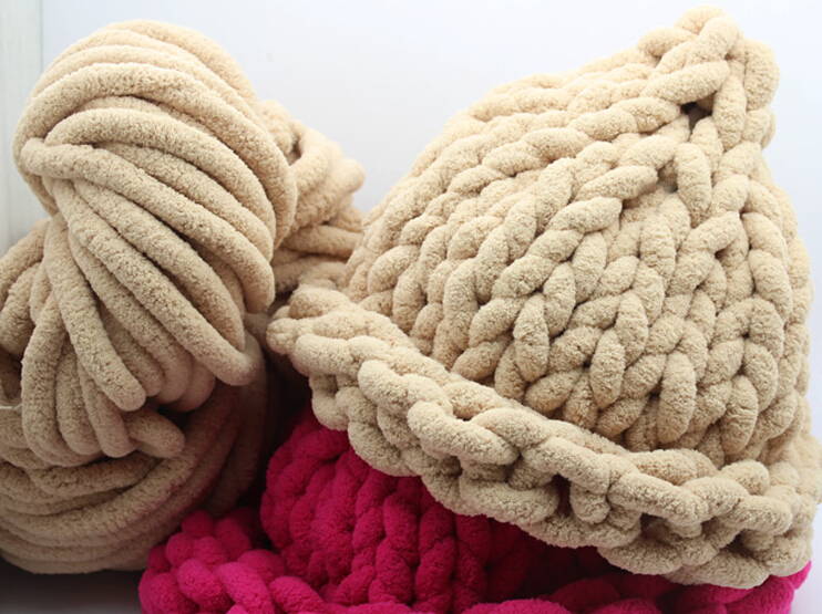 Giant Chunky Crochet Hand Knitting Chenille Yarn For Blankets