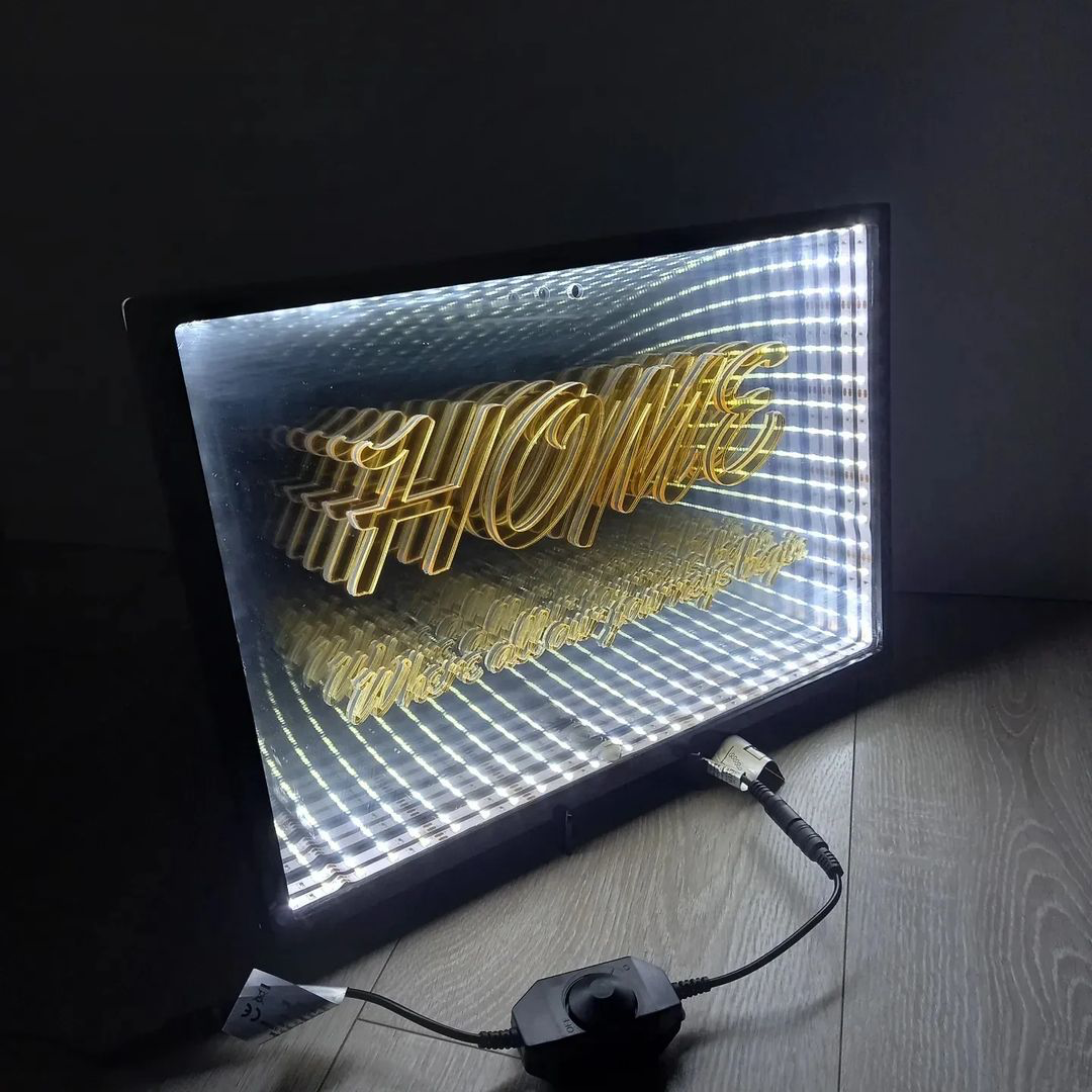 35C Modern Nordic Luxury Rgb Home Smart Infinite Magic Mirror Round 3d Infinity Mirror