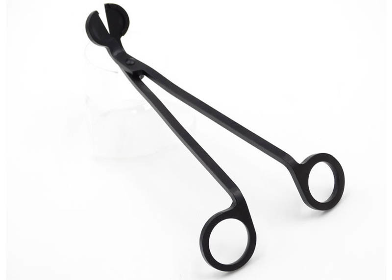 Stainless Steel Daily Household Items Matte Black Wick Cutting Scissors