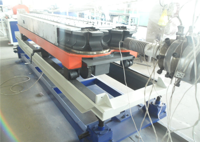 Plastic PVC PE Single Wall Corrugated Pipe Production Line , Corrugated Pipe Making Machine