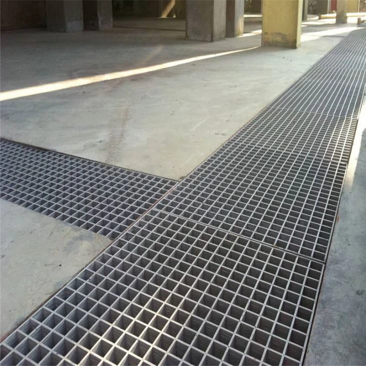 China Galvanized Steel Grating Drain Cover with Customizable Sizes Slip-Resistant Surface and Open Design on sale