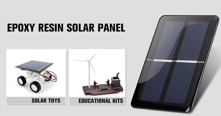 1W 2W 3W 1V 2V 3V 5V Epoxy Resin PET Mini Solar Panels