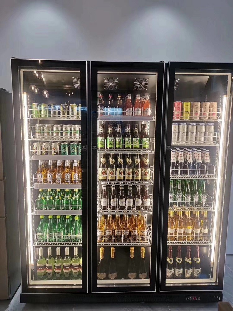 Bar Vertical Refrigerated Cooler Beer Bottle Display Fridge