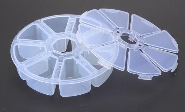 Adjustable 15 Compartment Plastic Clear Storage Box For Jewelry Earring Tool