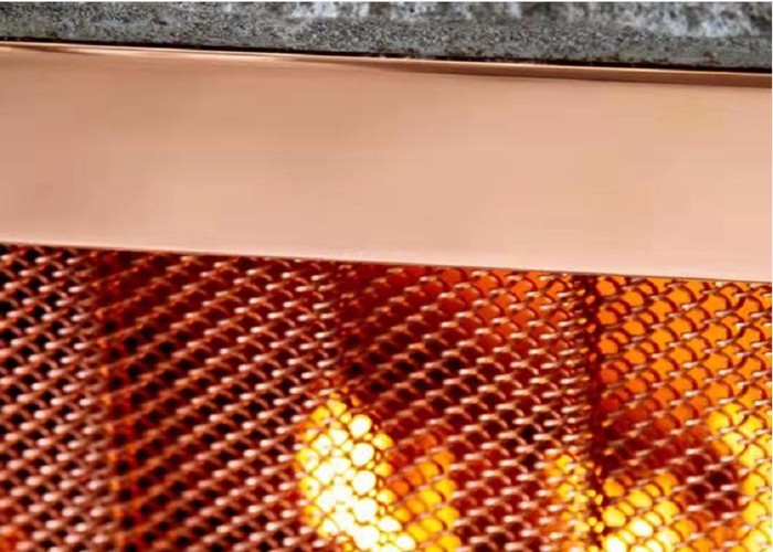 1.5mm Architectural Metal Mesh Acid Resistant Fireplace Mesh Screen Curtain